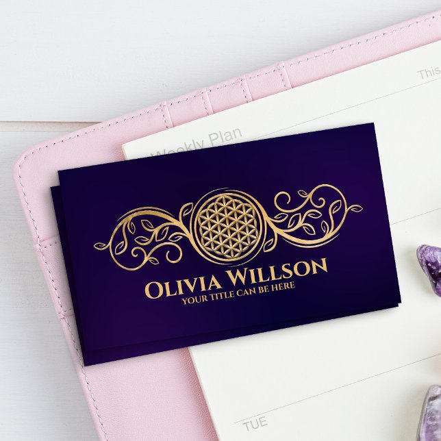 Flower of life - Golden Swirl Art Business Card (Creator Uploaded)