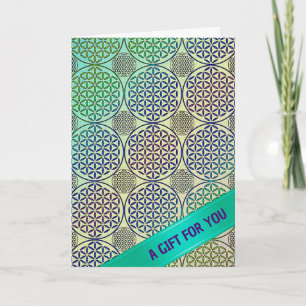 FLOWER OF LIFE - grunge pattern 2 Card