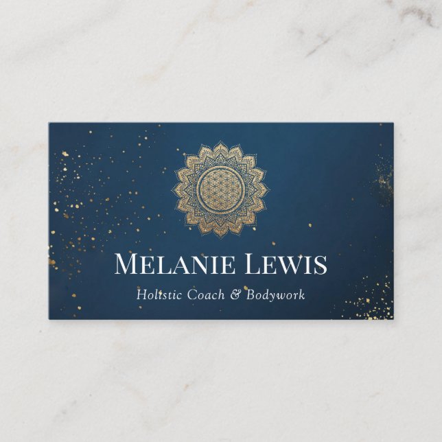 Flower of life holistic Coach & Bodywork Business Card (Front)