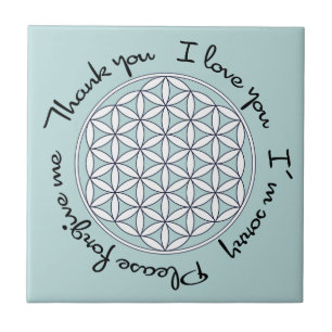 Flower of Life Ho'oponopono Ceramic Tile