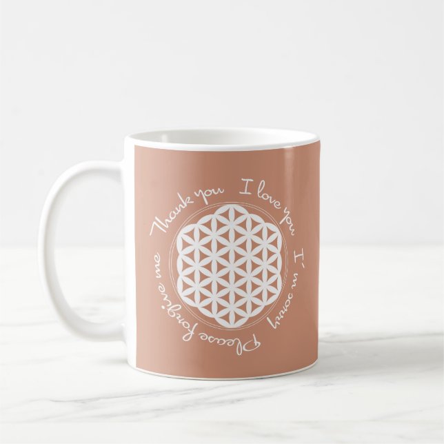 Flower of Life Ho'oponopono Coffee Mug (Left)