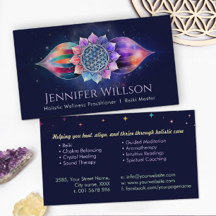 Flower of life in lotus business card