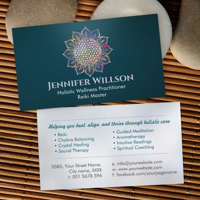 Flower of life in lotus business card (Creator Uploaded)