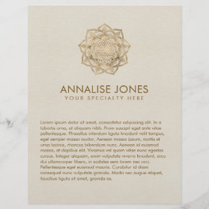 Flower of Life in Lotus - pastel golds and canvas Flyer