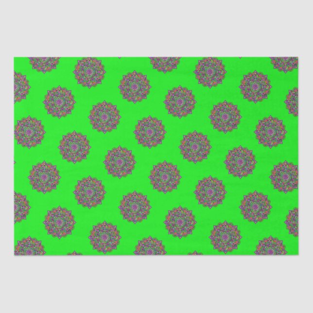 Flower Of Life - Indian Mandala 1 Tissue Paper (Front)