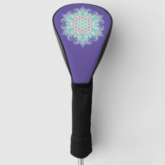 Flower Of Life - Indian Mandala 2 Golf Head Cover (Front)