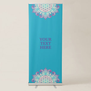 Flower Of Life - Indian Mandala 2 Retractable Banner