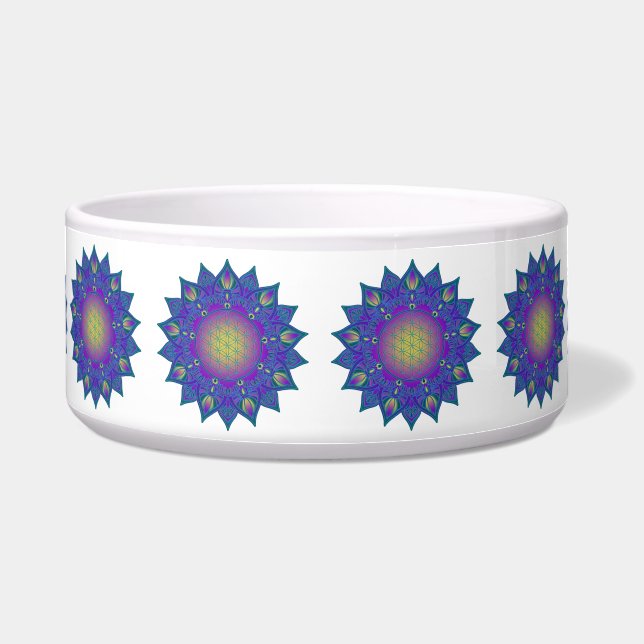 Flower Of Life - Indian Mandala 3 Bowl (Front)