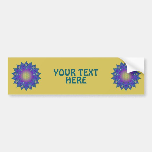 Flower Of Life - Indian Mandala 3 Bumper Sticker (Front)