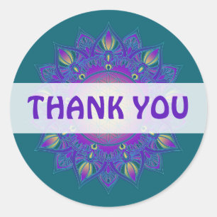 Flower Of Life - Indian Mandala 3 Classic Round Sticker