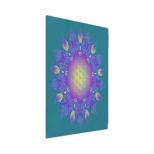 Flower Of Life - Indian Mandala 3 Metal Print