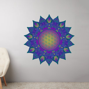 Flower Of Life - Indian Mandala 3 Wall Decal