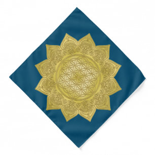 Flower Of Life - Indian Mandala 4 Bandana