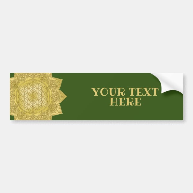 Flower Of Life - Indian Mandala 4 Bumper Sticker (Front)