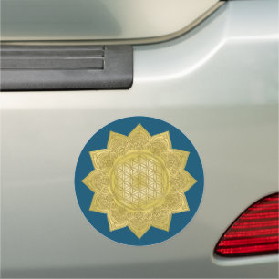 Flower Of Life - Indian Mandala 4 Car Magnet