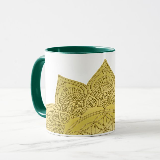 Flower Of Life - Indian Mandala 4 Mug (Front Left)