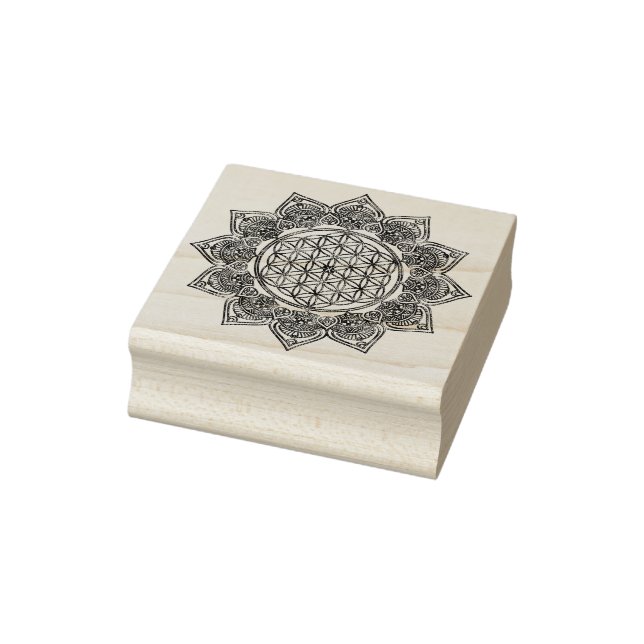 Flower Of Life - Indian Mandala 4 Rubber Stamp (Stamp)