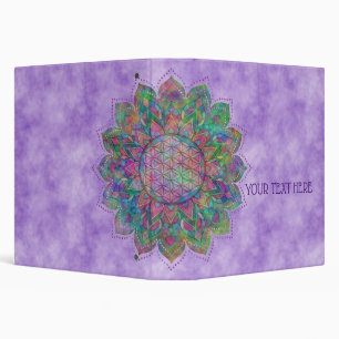 Flower Of Life - Indian Mandala 7c 3 Ring Binder