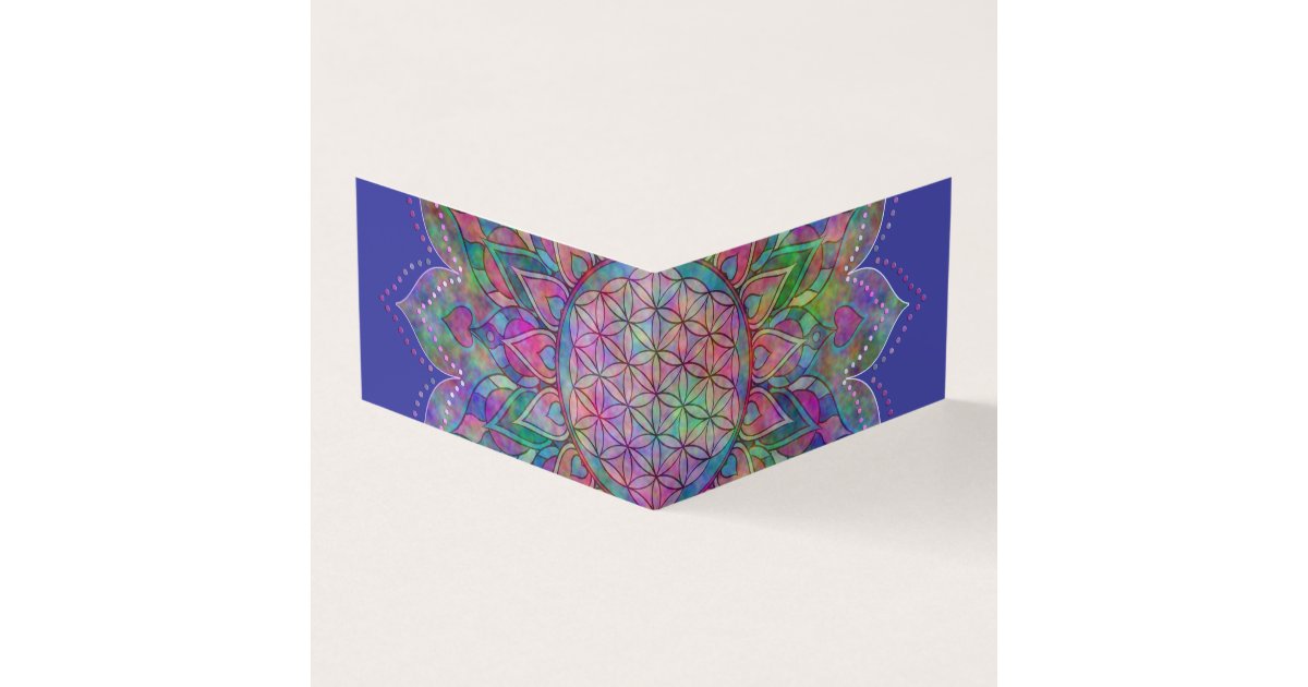Flower Of Life - Indian Mandala 7c Business Card | Zazzle