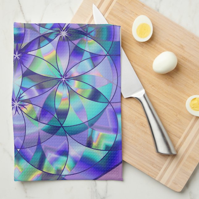 Flower of Life Kitchen Towel (Quarter Fold)