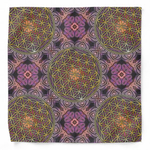 Flower Of Life - knitting seamless pattern V Bandana