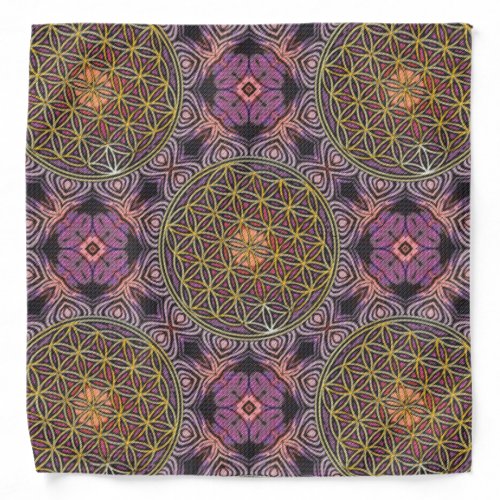 Flower Of Life _ knitting seamless pattern V Bandana