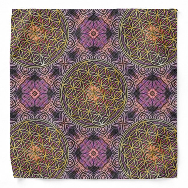 Flower Of Life - knitting seamless pattern V Bandana (Front)