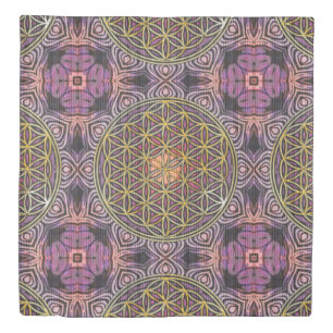 Flower Of Life - knitting seamless pattern V Duvet Cover