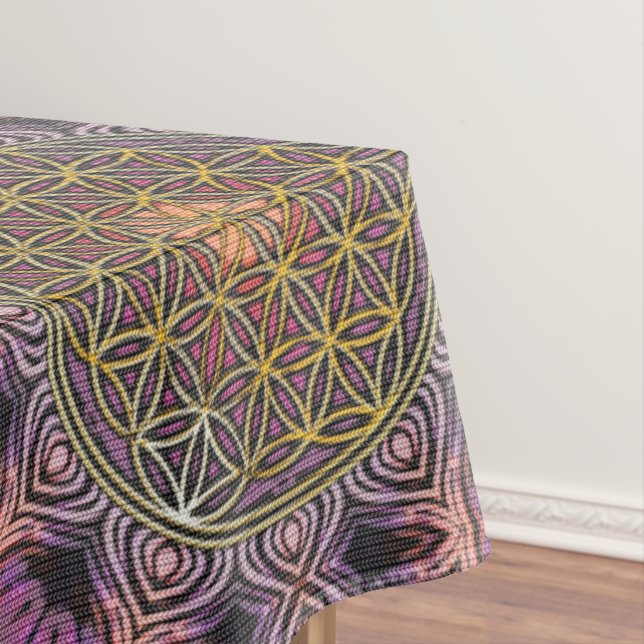Flower Of Life - knitting seamless pattern V Tablecloth (In Situ)
