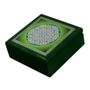 Flower Of Life Lacquered Wood Gift Box by visionsoflife at Zazzle
