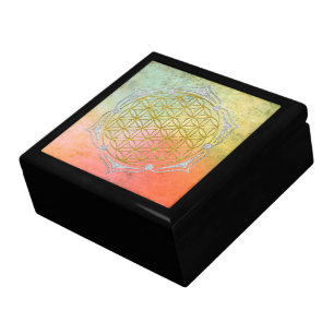 Flower Of Life - Lotus gold silver Jewelry Box