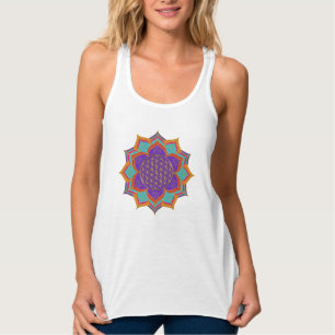 Flower of Life - LOTUS ornaments gold I Tank Top
