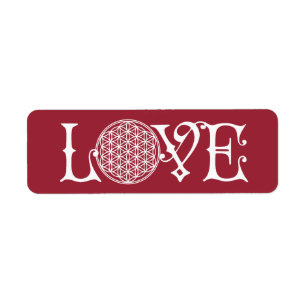 Flower Of Life - LOVE lettering tattoo white Label
