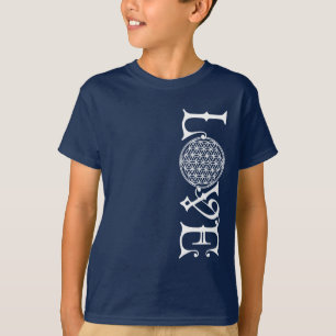 Flower Of Life - LOVE lettering tattoo white T-Shirt