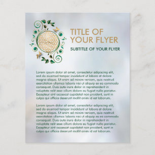 Flower of Life - Malachite Swirl and Butterflies Flyer