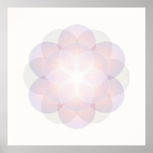 Flower of Life Mandala Art Meditation Poster