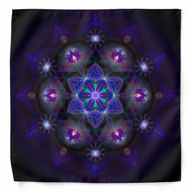 Flower Of Life Mandala Bandana (Front)