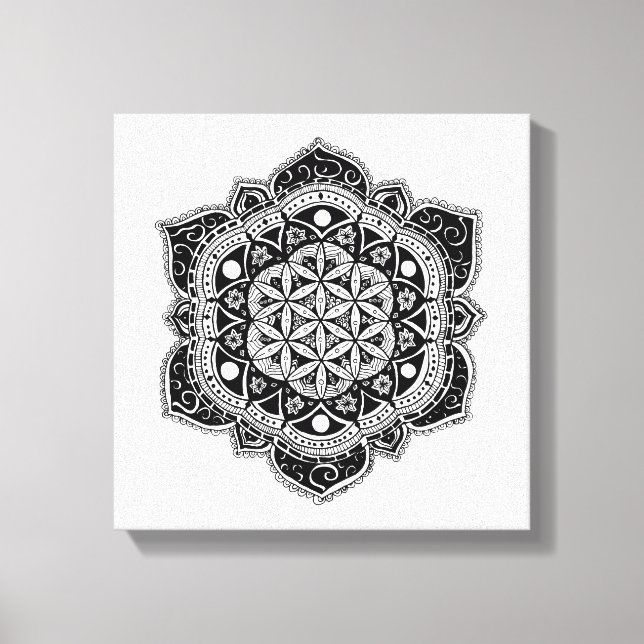 Flower of life Mandala Canvas Print (Front)
