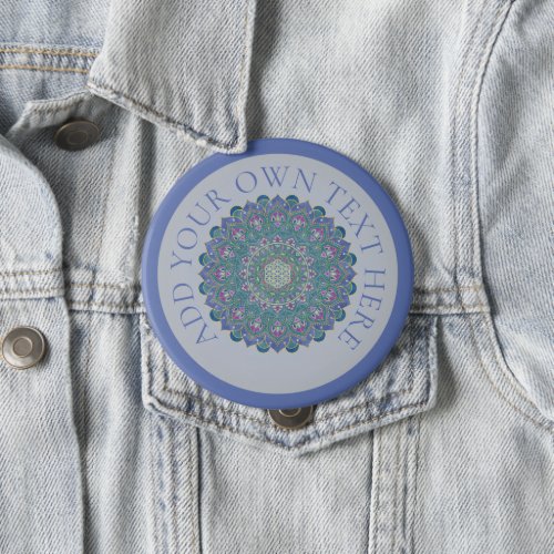 Flower Of Life _ Mandala India Style 1 Button