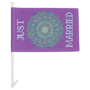 Flower Of Life - Mandala India Style 1 Car Flag
