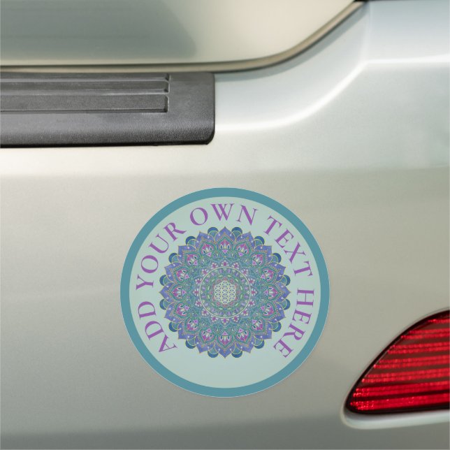 Flower Of Life - Mandala India Style 1 Car Magnet (In Situ)