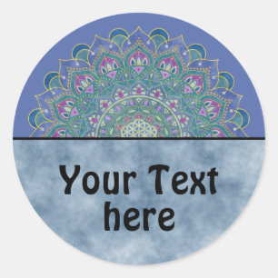 Flower Of Life - Mandala India Style 1 Classic Round Sticker