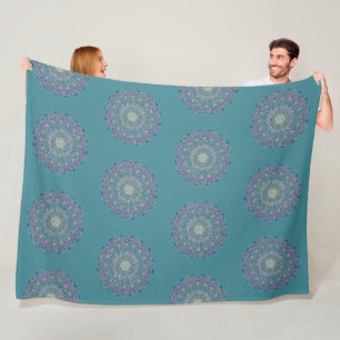 Flower Of Life - Mandala India Style 1 Fleece Blanket