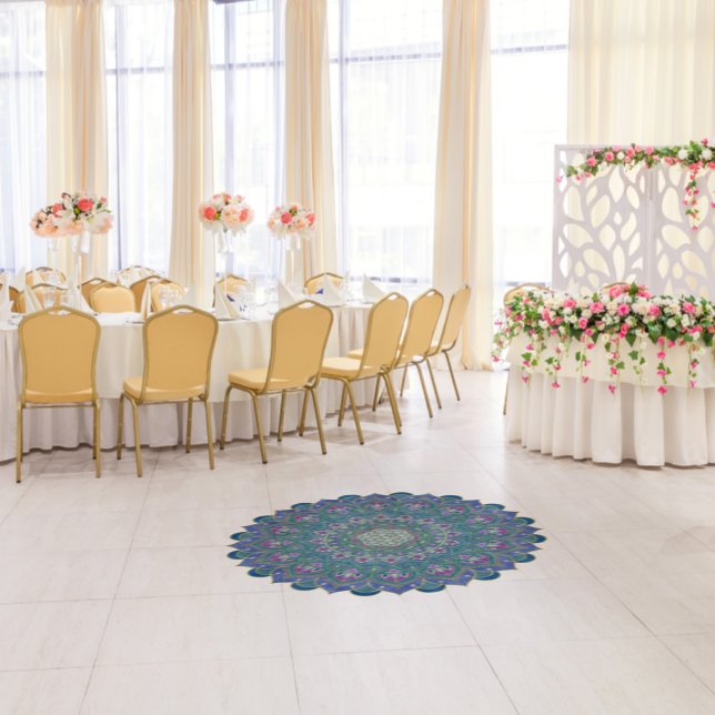 Flower Of Life - Mandala India Style 1 Floor Decals (Dinner)