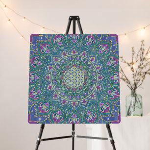 Flower Of Life - Mandala India Style 1 Foam Board