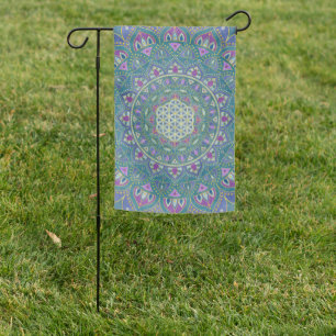 Flower Of Life - Mandala India Style 1 Garden Flag