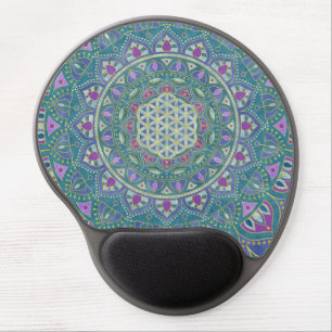 Flower Of Life - Mandala India Style 1 Gel Mouse Pad