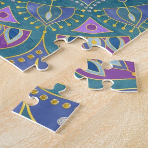 Flower Of Life - Mandala India Style 1 Jigsaw Puzzle