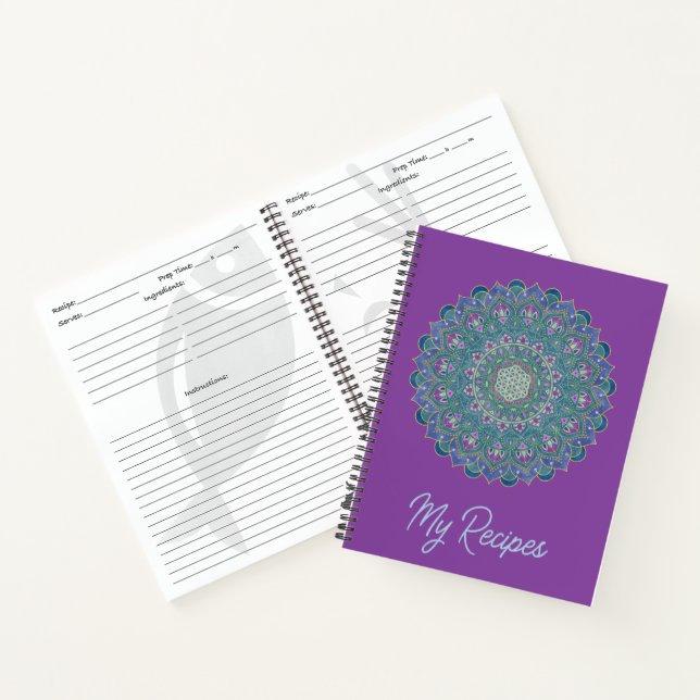 Flower Of Life - Mandala India Style 1 Notebook (Inside)
