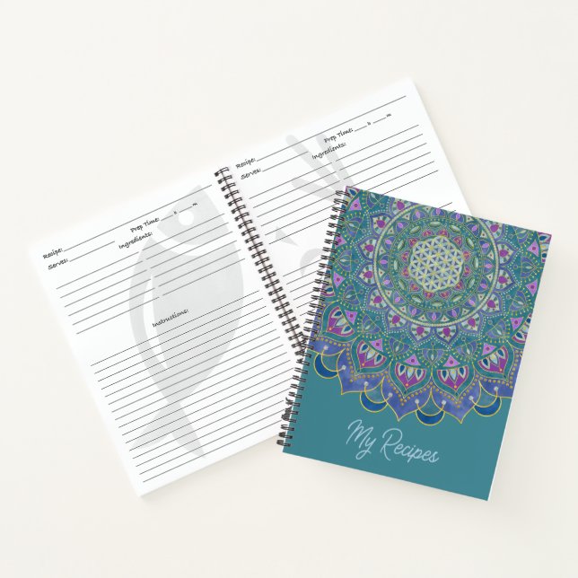 Flower Of Life - Mandala India Style 1 Notebook (Inside)